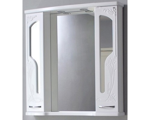 Зеркальный шкаф 92x96,5 см белый глянец Atoll Барселона