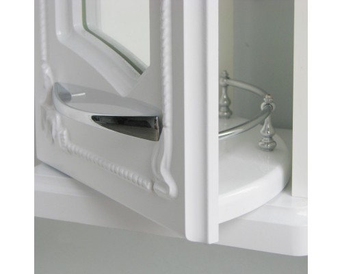 Зеркальный шкаф 79x97,5 см белый глянец Atoll Мастер и Маргарита