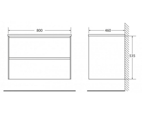 Тумба Polissandro 80 см BelBagno Pietra PIETRA-800-2C-SO-PL