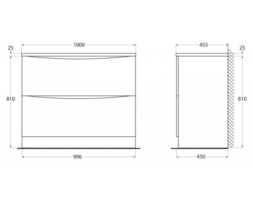 Тумба Pino Scania 99,6 см BelBagno Acqua ACQUA-1000-2C-PIA-PS