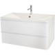 Тумба Bianco Lucido 99,6 см BelBagno Albano ALBANO-1000-2C-SO-BL