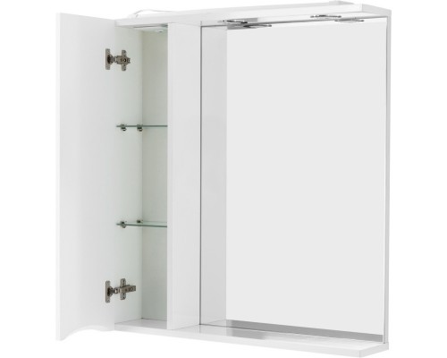 Зеркальный шкаф 60x75 см Bianco Lucido BelBagno Marino MARINO-SPC-600/750-1A-BL-P-L