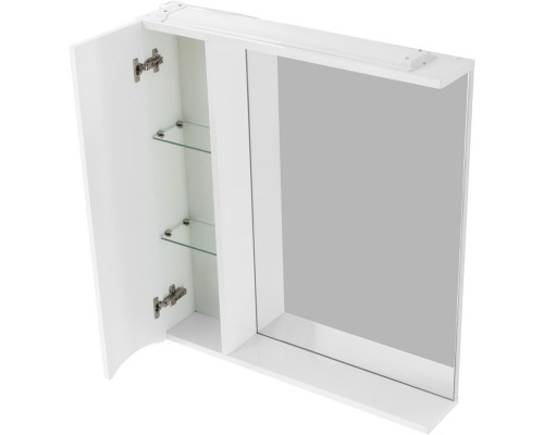 Зеркальный шкаф 60x75 см Bianco Lucido BelBagno Marino MARINO-SPC-600/750-1A-BL-P-L