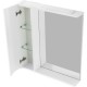 Зеркальный шкаф 60x75 см Bianco Lucido BelBagno Marino MARINO-SPC-600/750-1A-BL-P-L