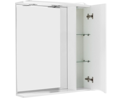 Зеркальный шкаф 60x75 см Bianco Lucido BelBagno Marino MARINO-SPC-600/750-1A-BL-P-R