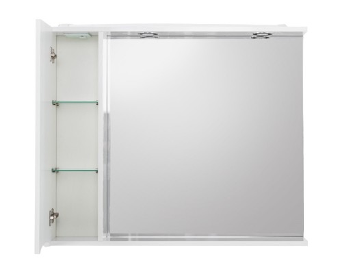 Зеркальный шкаф 80x75 см Bianco Lucido BelBagno Marino MARINO-SPC-800/750-1A-BL-P-L