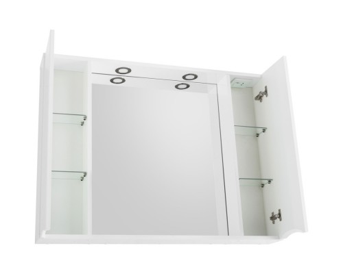 Зеркальный шкаф 100x75 см Bianco Lucido BelBagno Marino MARINO-SPC-1000/750-2A-BL-P