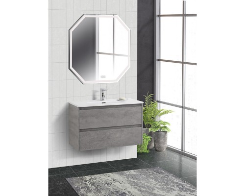 Тумба Cemento Grigio 80 см BelBagno Kraft KRAFT 39-800/390-2C-SO-CG