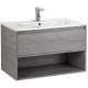 Тумба Cemento Grigio 80 см BelBagno Kraft KRAFT-800-1C-SO-CG