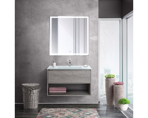 Тумба Cemento Grigio 80 см BelBagno Kraft KRAFT-800-1C-SO-CG