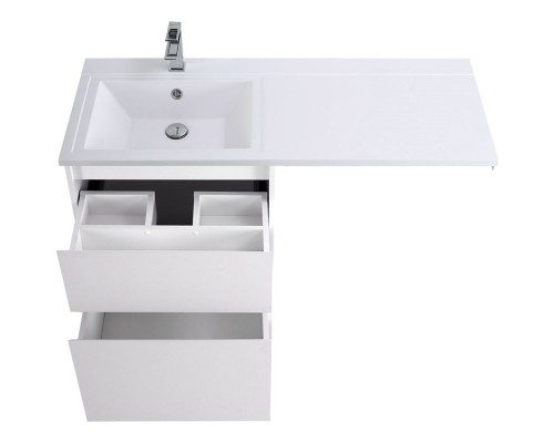 Тумба с раковиной Bianco Opaco 120,3 см BelBagno Kraft KRAFT-LVD-580/1200-2C-PIA-BO + BB1200/480-LV-MR-L