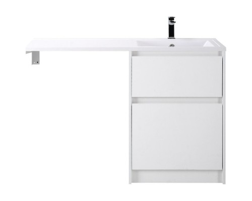 Тумба с раковиной Bianco Opaco 120,3 см BelBagno Kraft KRAFT-LVD-580/1200-2C-PIA-BO + BB1200/480-LV-MR-R