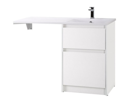 Тумба с раковиной Bianco Opaco 120,3 см BelBagno Kraft KRAFT-LVD-580/1200-2C-PIA-BO + BB1200/480-LV-MR-R