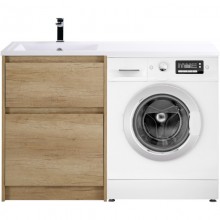 Тумба с раковиной Rovere Nebrasca Nature 120,3 см BelBagno Kraft KRAFT-LVD-580/1200-2C-PIA-RNN + BB1200/480-LV-MR-L