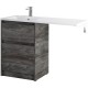 Тумба с раковиной Pino Pasadena 120,3 см BelBagno Kraft KRAFT-LVD-580/1200-2C-PIA-PP + BB1200/480-LV-MR-L