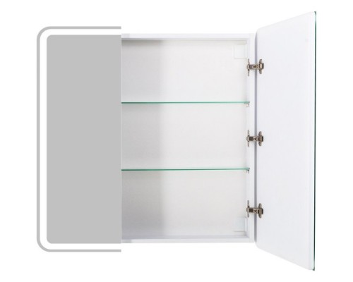 Зеркальный шкаф 80x80 см BelBagno Marino SPC-MAR-800/800-2A-LED-TCH