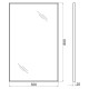 Зеркало 50x80 см BelBagno SPC-AL-500-800