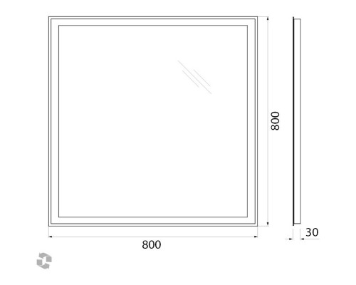 Зеркало 80x80 см BelBagno SPC-GRT-800-800-LED-TCH-WARM