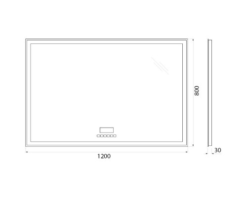 Зеркало 120x80 см BelBagno SPC-GRT-1200-800-LED-TCH-RAD