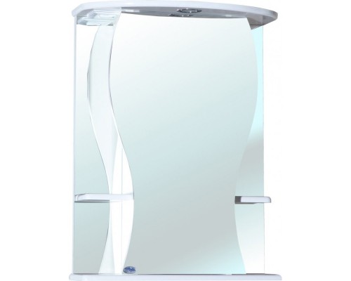 Зеркальный шкаф 55x72 см белый глянец R Bellezza Карина 4611808001012