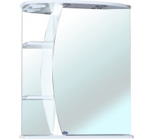 Зеркальный шкаф 60x72 см белый глянец R Bellezza Луна 4612609001010