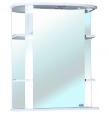 Зеркальный шкаф 55x72 см белый глянец L Bellezza Магнолия 4612708002017