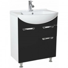 Тумба черный глянец/белый глянец 64 см Bellezza Альфа 4638810090049