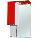 Зеркальный шкаф 55x100 см красный глянец/белый глянец L Bellezza Альфа 4618808002032
