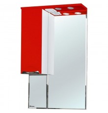 Зеркальный шкаф 55x100 см красный глянец/белый глянец L Bellezza Альфа 4618808002032
