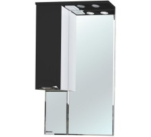 Зеркальный шкаф 55x100 см черный глянец/белый глянец L Bellezza Альфа 4618808002049