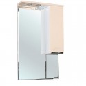 Зеркальный шкаф 65x100 см бежевый глянец/белый глянец R Bellezza Альфа 4618810001078