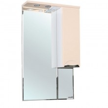 Зеркальный шкаф 65x100 см бежевый глянец/белый глянец R Bellezza Альфа 4618810001078