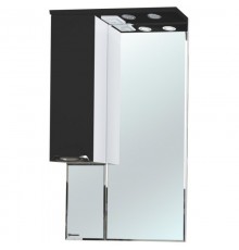 Зеркальный шкаф 65x100 см черный глянец/белый глянец L Bellezza Альфа 4618810002044