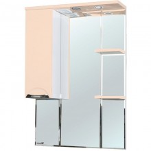 Зеркальный шкаф 75x100 см бежевый глянец/белый глянец L Bellezza Альфа 4618812002073
