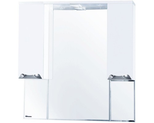 Зеркальный шкаф 90x100 см белый глянец Bellezza Альфа 618815000014
