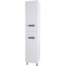 Пенал напольный с бельевой корзиной белый глянец L Bellezza Глория 4629505122015