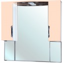 Зеркальный шкаф 101x100 см бежевый глянец/белый глянец Bellezza Лагуна 4612118000078