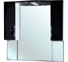 Зеркальный шкаф 101x100 см черный глянец/белый глянец Bellezza Лагуна 4612118000047