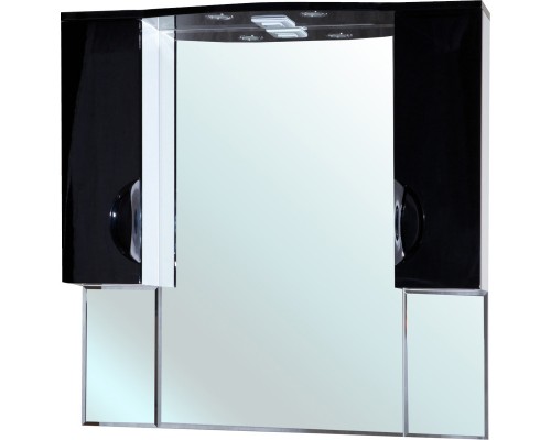Зеркальный шкаф 101x100 см черный глянец/белый глянец Bellezza Лагуна 4612118000047