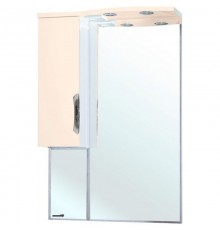 Зеркальный шкаф 65x100 см бежевый глянец/белый глянец L Bellezza Лагуна 4612110002070