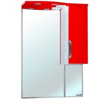 Зеркальный шкаф 65x100 см красный глянец/белый глянец R Bellezza Лагуна 4612110001035