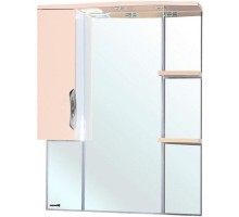 Зеркальный шкаф 75x100 см бежевый глянец/белый глянец L Bellezza Лагуна 4612112002078