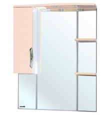 Зеркальный шкаф 75x100 см бежевый глянец/белый глянец L Bellezza Лагуна 4612112002078