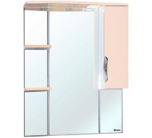 Зеркальный шкаф 75x100 см бежевый глянец/белый глянец R Bellezza Лагуна 4612112001071