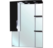 Зеркальный шкаф 75x100 см черный глянец/белый глянец L Bellezza Лагуна 4612112002047