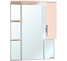 Зеркальный шкаф 82,5x100 см бежевый глянец/белый глянец R Bellezza Лагуна 4612114001079