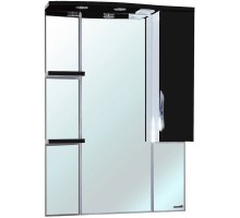 Зеркальный шкаф 82,5x100 см черный глянец/белый глянец R Bellezza Лагуна 4612114001048