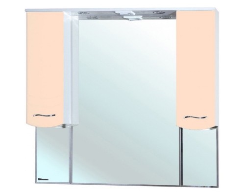 Зеркальный шкаф 101x100 см бежевый глянец/белый глянец Bellezza Мари 4612918000223