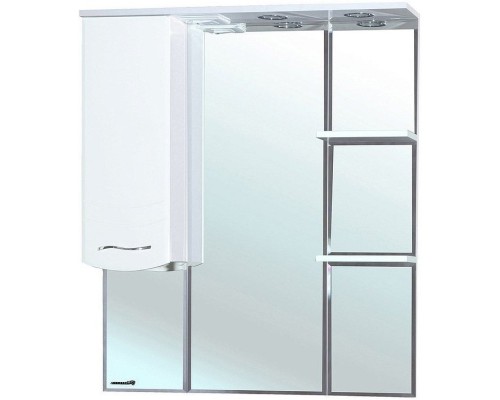Зеркальный шкаф 73x100 см белый глянец L Bellezza Мари 4612912002018
