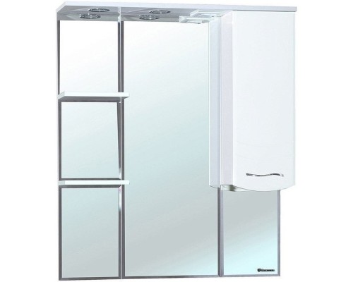 Зеркальный шкаф 73x100 см белый глянец R Bellezza Мари 4612912001011
